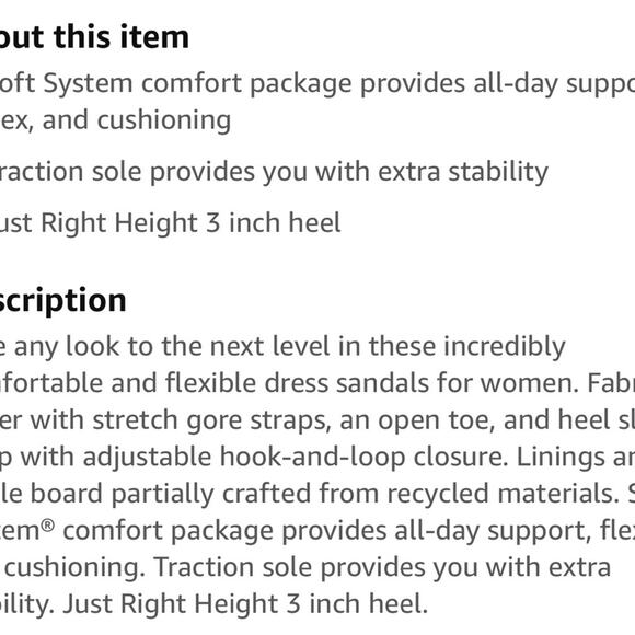 NIB Life Stride Soft Comfort Black Arlene Strappy Dressy Feminine 6 M Heels NEW - Picture 6 of 16